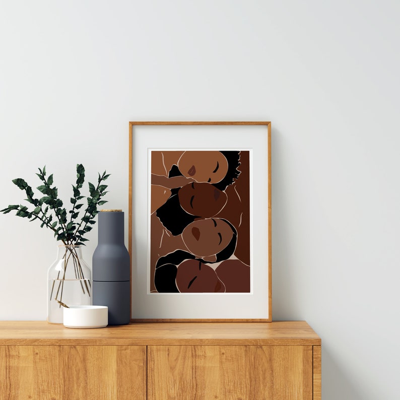 Black Woman Art, African Art Print, INSTANT DOWNLOAD, Black Girl Art Print, Woman Wall Art, Fashion Wall Art, Boho Decor, Earth Tones. image 6