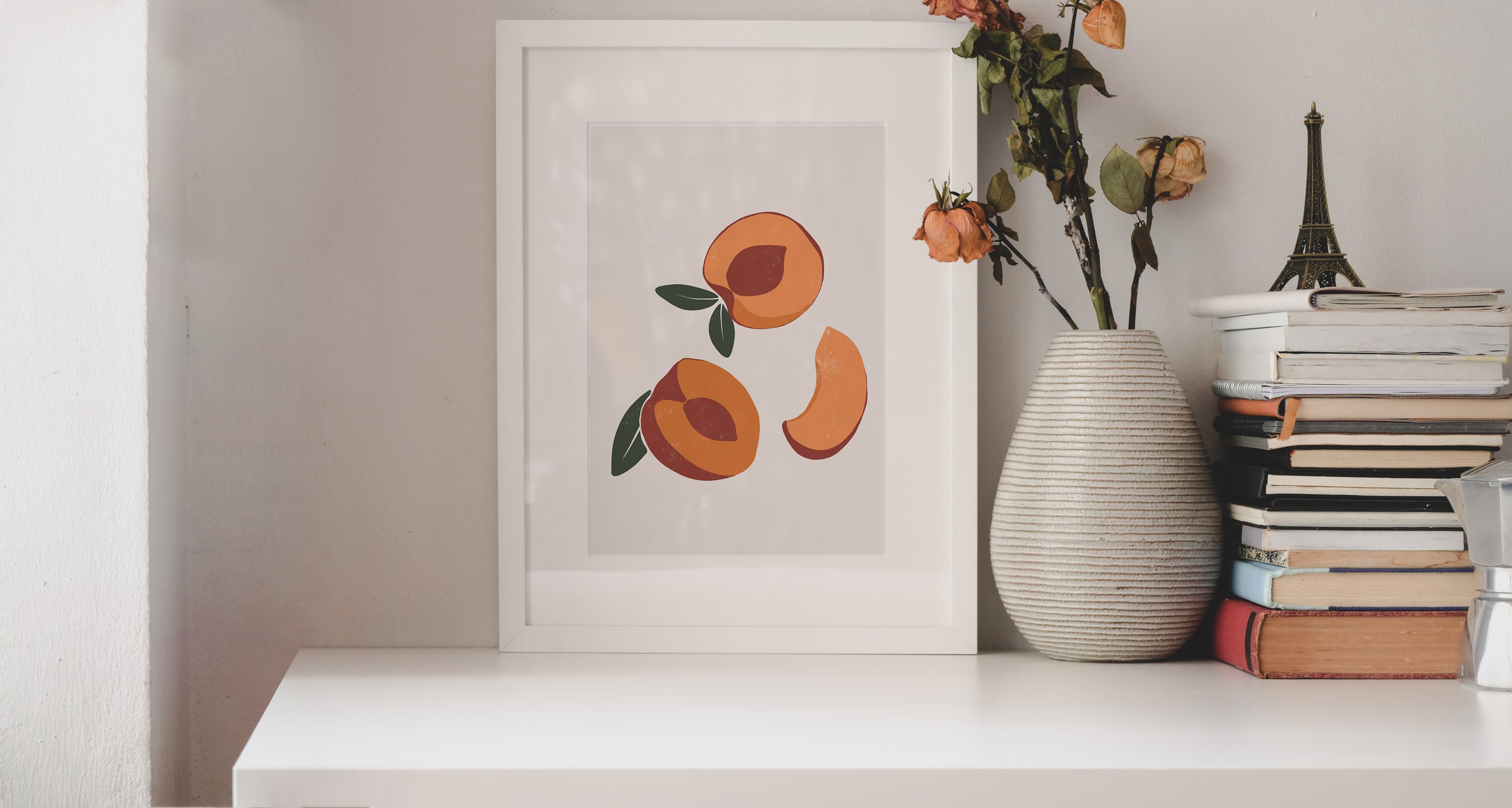 Peaches Wall Art INSTANT DOWNLOAD Peach Art Print Fruit Etsy