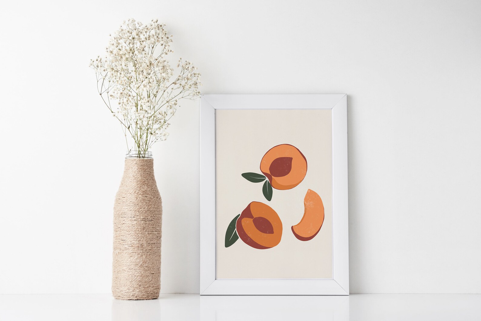 Peaches Wall Art INSTANT DOWNLOAD Peach Art Print Fruit Etsy