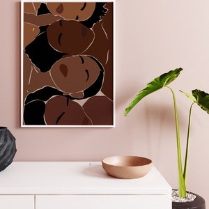 Black Woman Art, African Art Print, INSTANT DOWNLOAD, Black Girl Art Print, Woman Wall Art, Fashion Wall Art, Boho Decor, Earth Tones. image 4