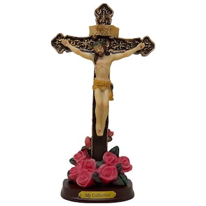 Crucifijo Jesus en La Cruz con Base 9&quot; Jesus Christ in The Cross Crucifix 6107