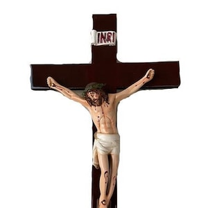 Crucifico/Crucifix 20&quot; Tabla fina NEW ( Brown & White)