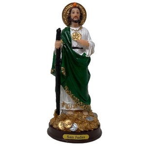 San Judas Tadeo con Monedas 9&quot; St. Jude Thaddeus Religious Figure