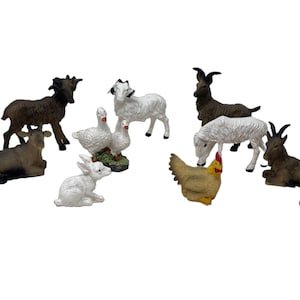 Mini 3&quot; Assorted Nativity 11 Pcs  Animals Animalitos Para Nacimiento