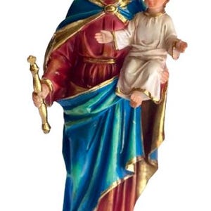 12&quot;  Maria Auxiliadora  Mary Help of Christians  She who Brings Help from Heaven Resin Figure