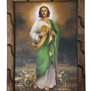 San Judas Tadeo Imagen 13"x18" Saint Jude Thaddeus  Frame