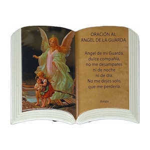 Oracion Al Angel De La Guarda 6&quot;x4&quot; Para Colgar O Mesa