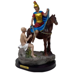 San Martin Caballero 12&quot; Saint Martin Of  Tours Religious Figurine