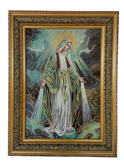 Frame Virgen la Milagrosa 17” x 21” Cushioned Print Image 
