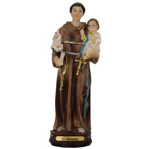 St. Antonio 5&quot; Mini San Antonio De Padua Con Niño Jesus Resin Figure