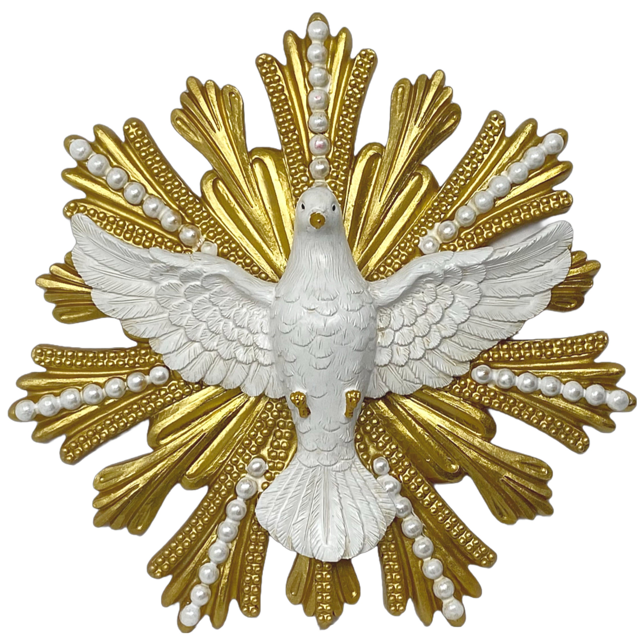 Espíritu Santo Paloma Blanca 8" Wall White Dove Holy Spirit  Religious Figure
