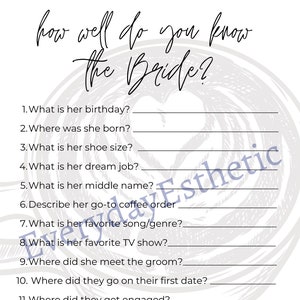 How Well Do You Know the Bride Love is Brewing coffee themed bridal shower game