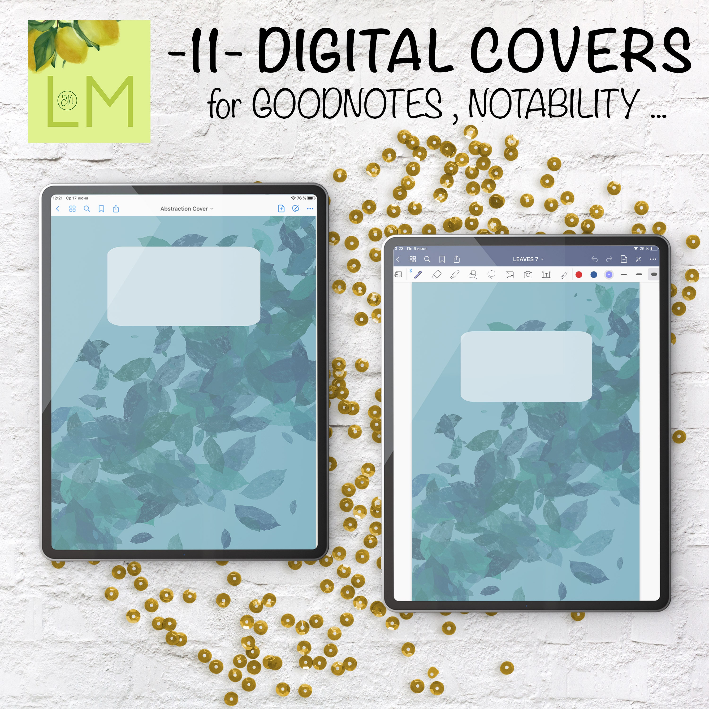 11 Digital Notebook Covers Template GOODNOTES cover A4 Etsy