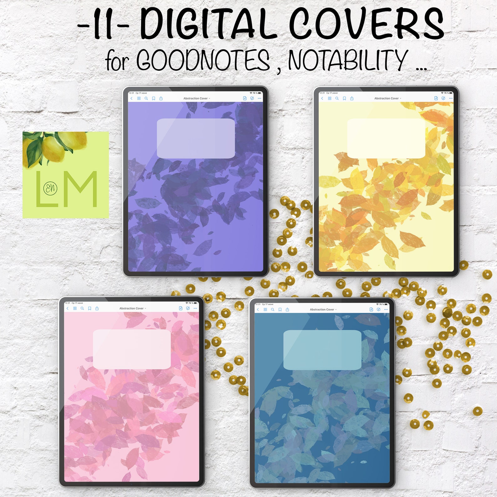 11 Digital Notebook Covers Template GOODNOTES cover A4 Etsy