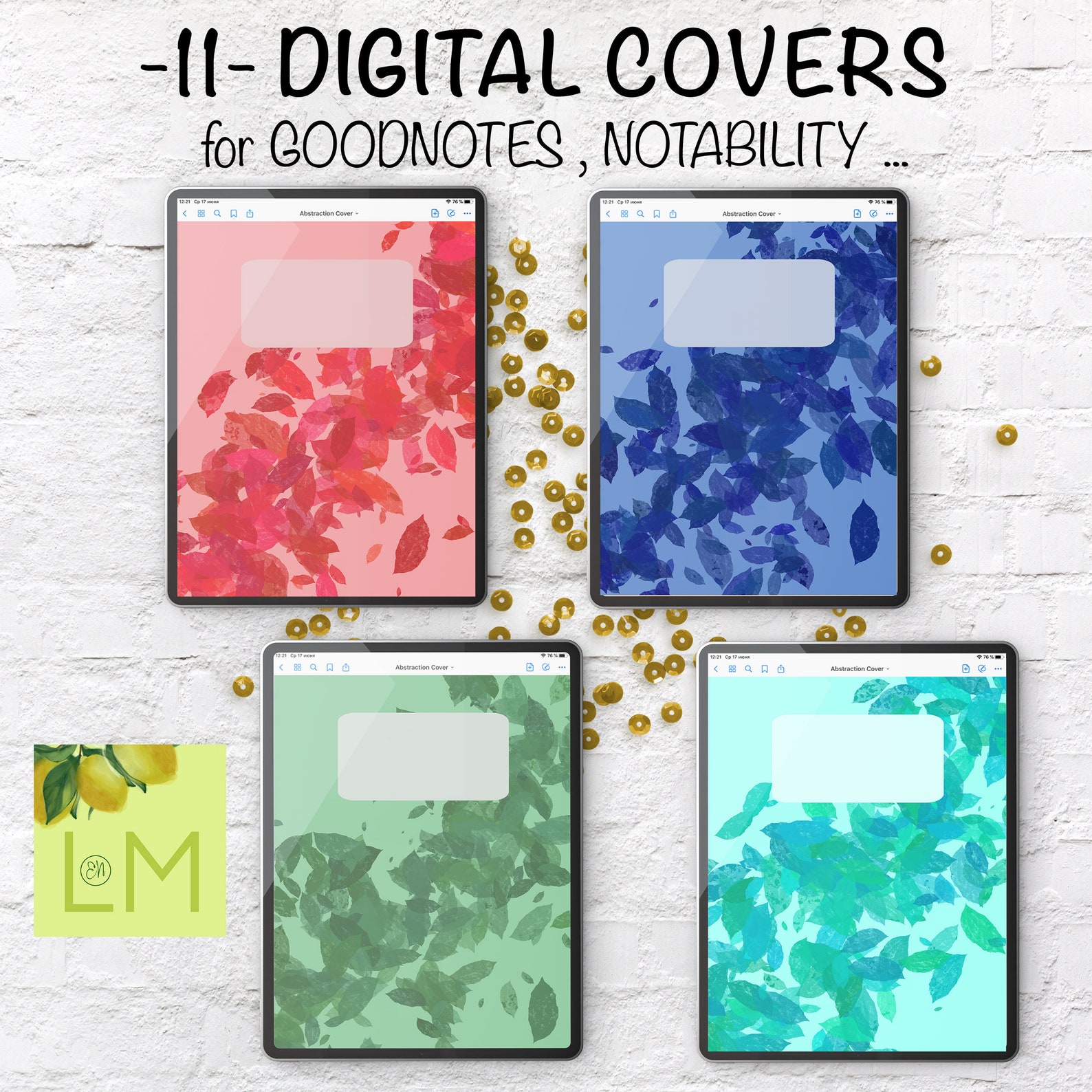 11 Digital Notebook Covers Template GOODNOTES cover A4 Etsy