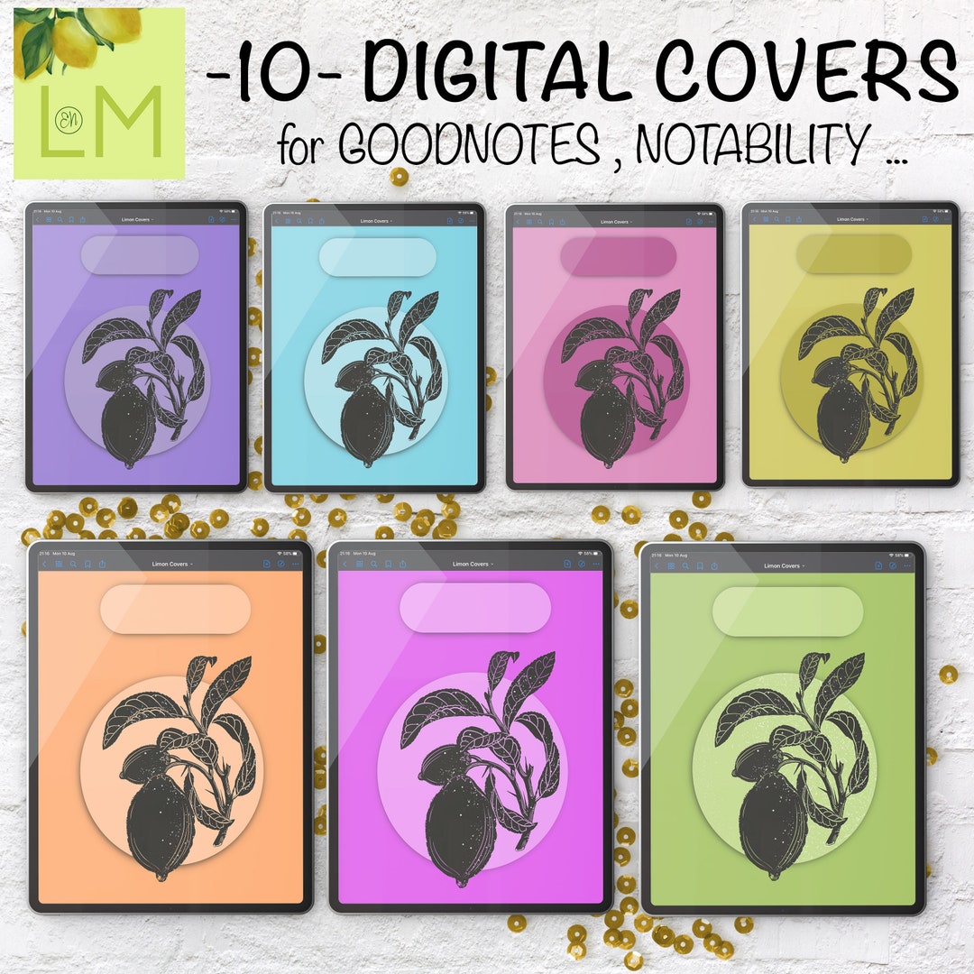 10 Digital Notebook Covers Template GOODNOTES Cover US Etsy