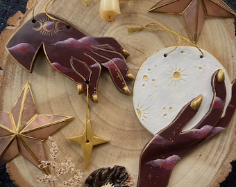 Celestial Wall Hangings | Star and Moon Hands Whimsical 90’s Nostalgia Witchy Decor