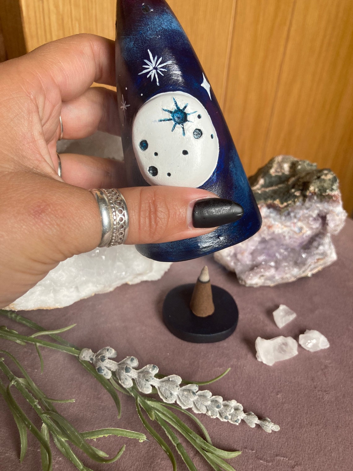Galactic Incense Burner Full Moon MADE TO ORDER Etsy
