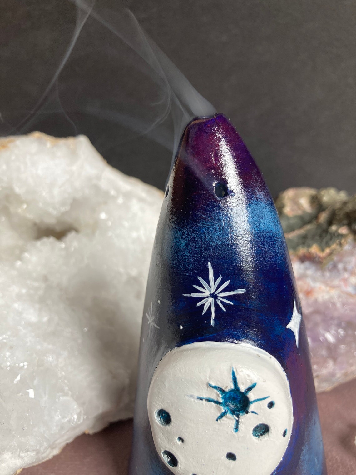Galactic Incense Burner Full Moon MADE TO ORDER Etsy
