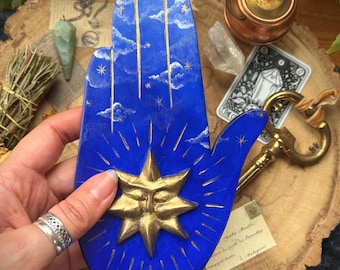 Sun Starry Night Sky Hand Wall Hanging