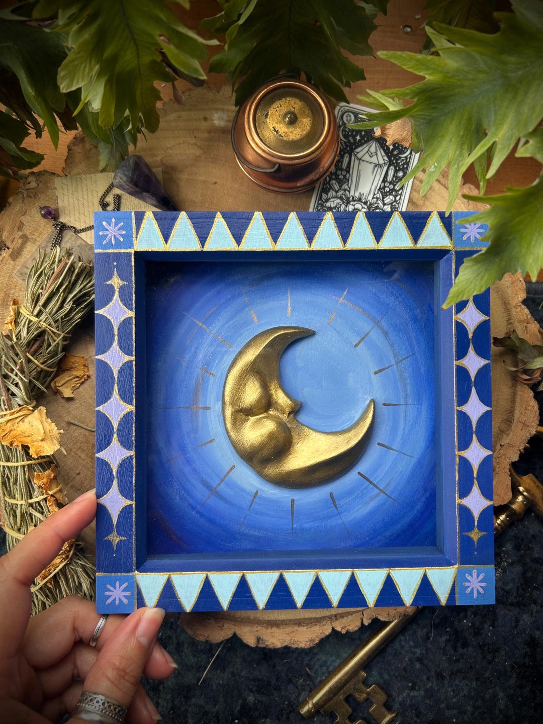 Celestial Moon Frame Wall Art, Whimsygoth 90s Nostalgic Decor - Etsy