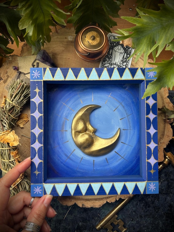 Celestial Moon Frame Wall Art, Whimsygoth 90s Nostalgic Decor