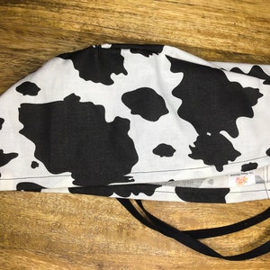 Cow Print Scrub Cap