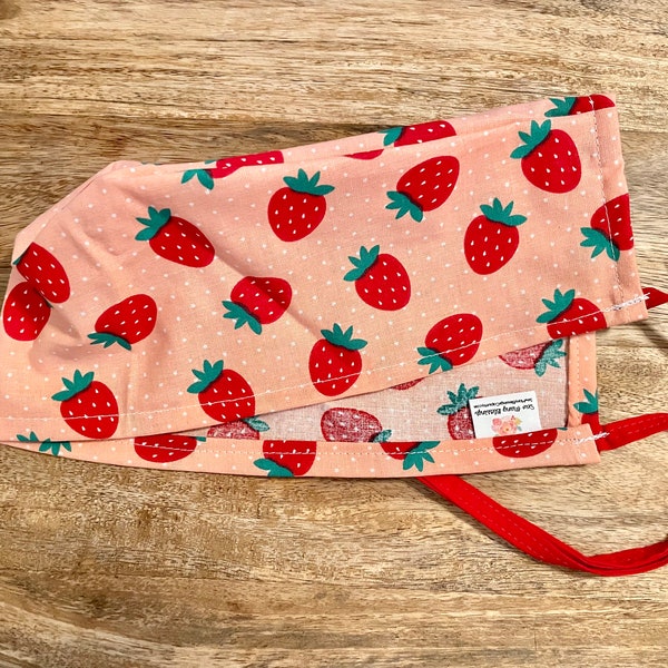 Summer Strawberry Scrub Cap