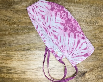 Pink Tie Dye Scrub Cap