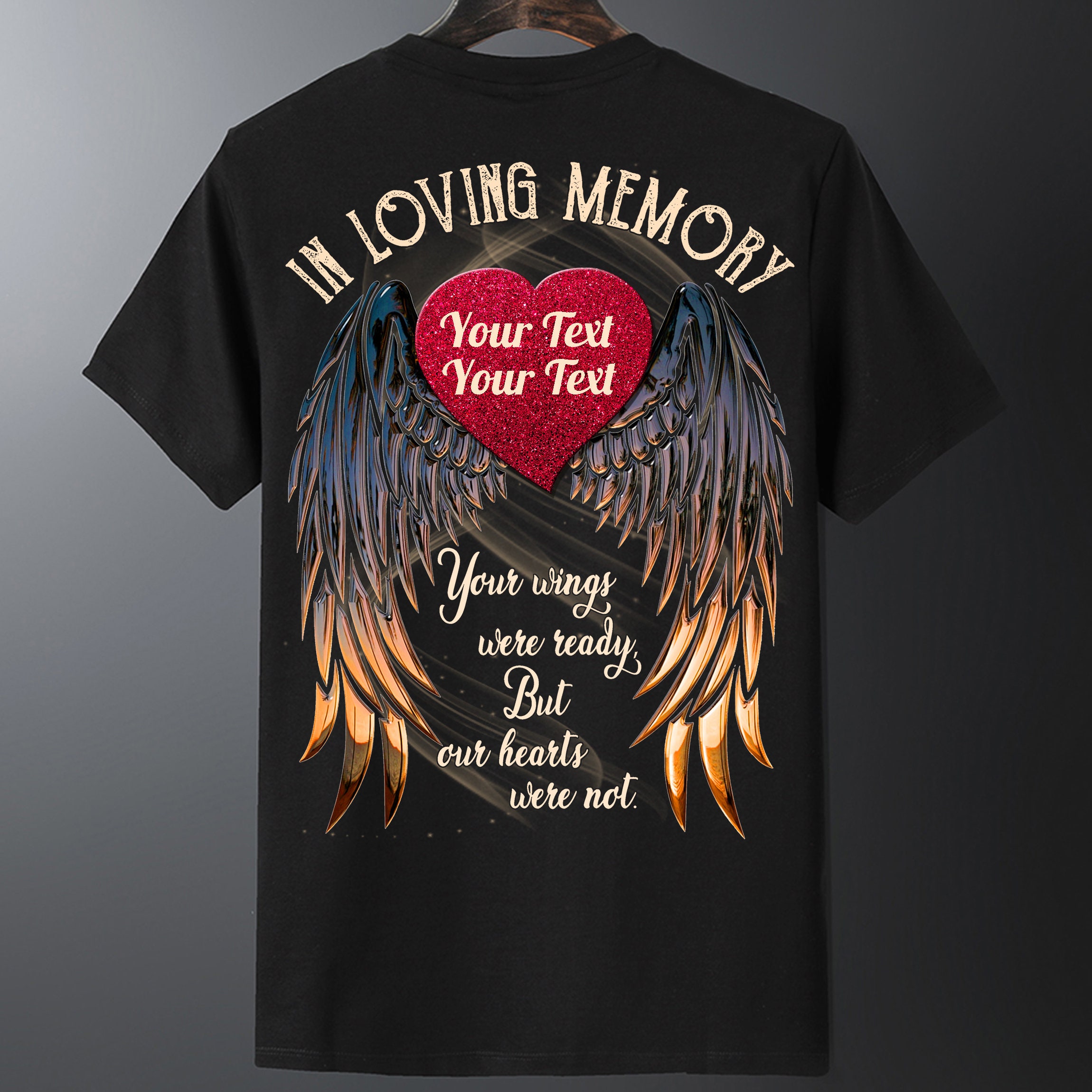 Personalized Shirt In Loving Memory Your Wings Were Ready | Etsy