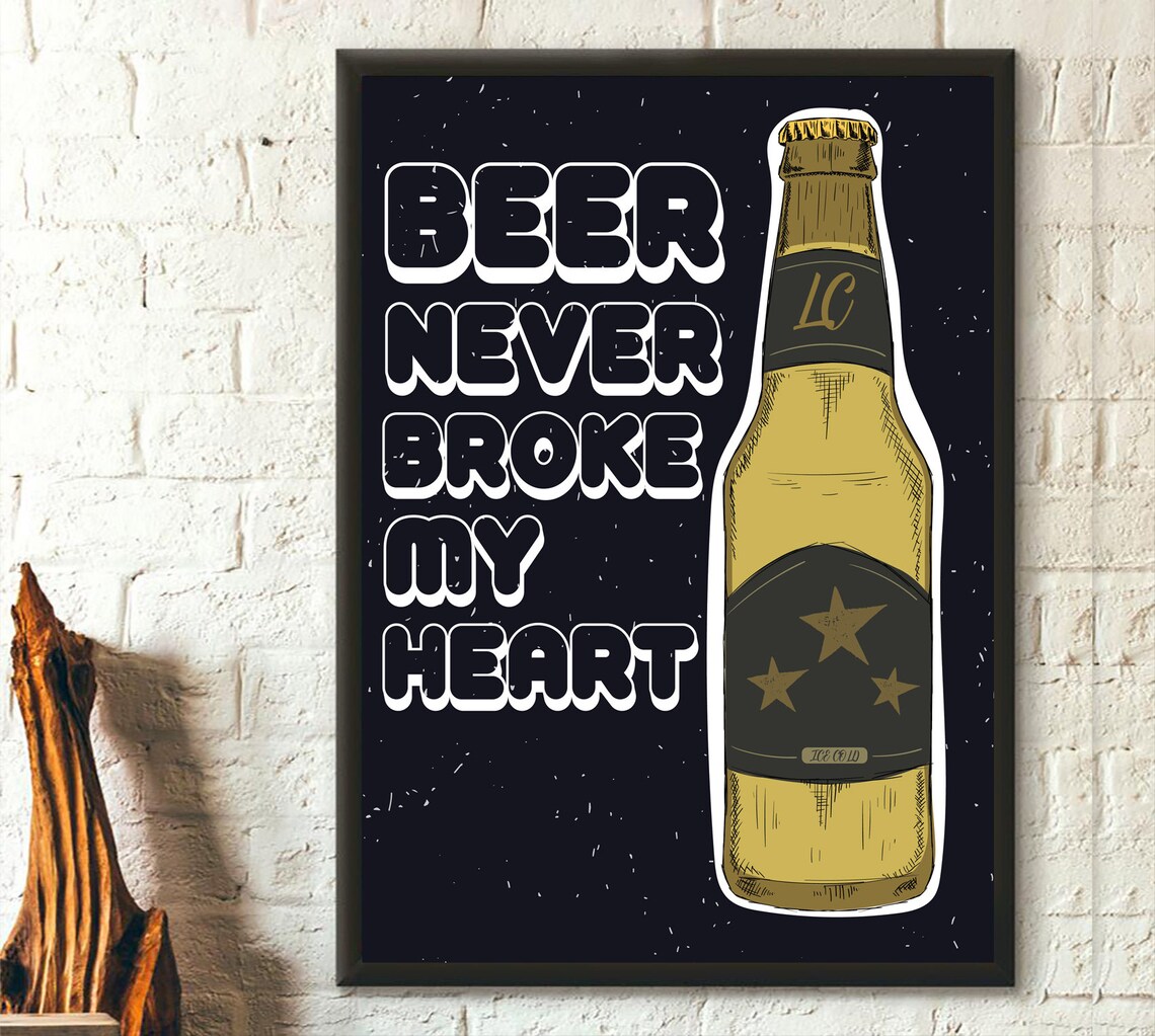 Luke Combs Beer Never Broke My Heart Poster Print. Fan Art Etsy