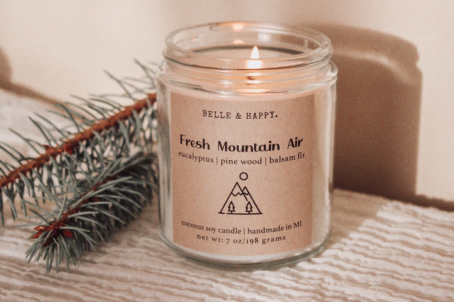 Juniper Scented Candle Eucalyptus Scent Balsam Spruce Etsy