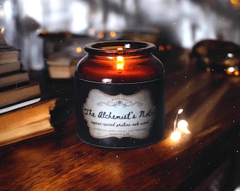 Brandy Hazelnut Soy Candle | Dark Academia Candle Gift | Apothecary Candle for Him | Cozy Reading Candle | Spiced Praline Candle Gift