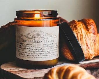 Chocolate Croissant Scented Coconut Soy Candle | Parisian Bakery Candle Gift | French Chocolate Candle for Her | Gourmand Candle