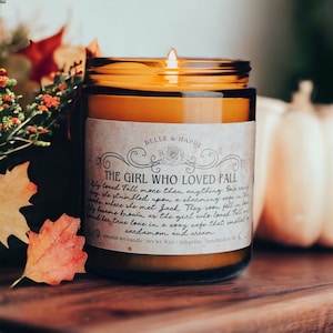 Cardamom Candle Fall Candles, For Book Lovers, Literary Candles, Cozy Gifts For Women, Autumn Decor, Bookish Candles, Gift For Writer