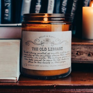 The Old Library Bookish Candles Literary Candle Gift For Librarian Bookshop Candle Bibliophile Library Candles Bookworm Gift