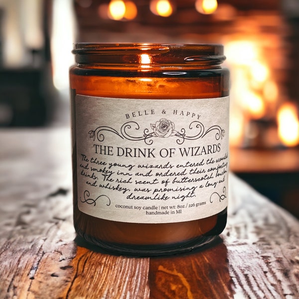 Butterscotch Candle, The Drink Of Wizards, Literary Candles, Bookish Candles, Book Lover Gift Ideas, Christmas Gifts, Harry Pottery Gifts