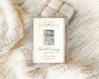 Old Library Scented Wax Melts, Vanilla, Cedar, Soy Wax