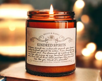 Strawberry Raspberry Soy Candle | Best Friend Candle Gift | Anne of Green Gables Candle | Bookish Friendship Gift | Kindred Spirits