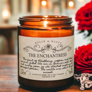 Enchantress Candle, Bookish Candles For Book Lovers, Witch Candle, Scented Candle Gift