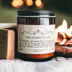 The Storyteller Candle, Bookish Candles, Book Inspired Candles For Book Lovers, Literary Candles, Cool Candles For Men