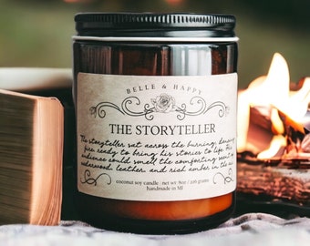 The Storyteller Candle, Bookish Candles, Book Inspired Candles For Book Lovers, Literary Candles, Cool Candles For Men