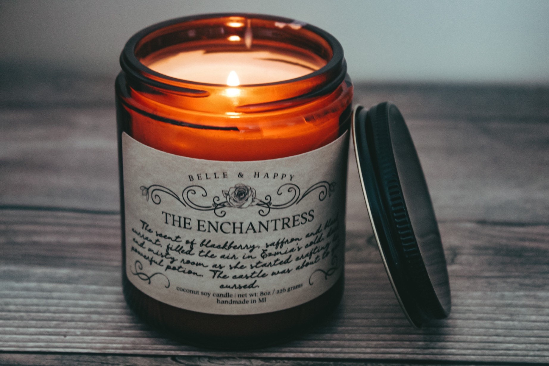 Enchantress Candle Bookish Candles for Book Lovers Witch Etsy