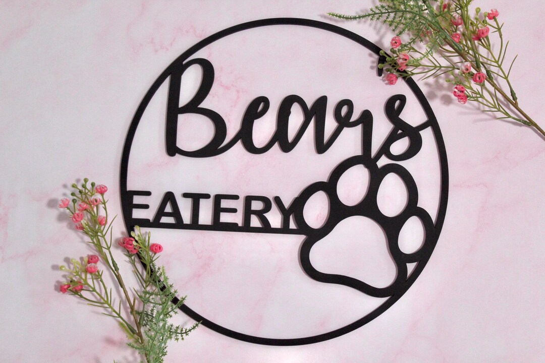 Dog Sign Dog Food Sign DOG EATERY Personalized Dog Sign Etsy
