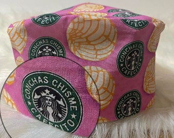 Conchas, Chisme, Cafecito Scrub Cap, Mexican bread surgical cap. Great gift idea for your favorite hero! Tie Back or Ponytail cap w/buttons.