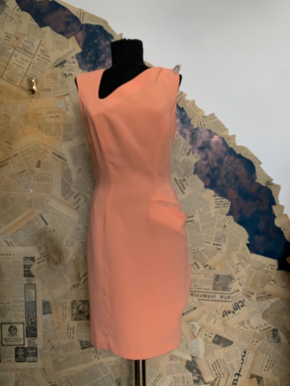 Thierry Mugler dress/ Thierry Mugler coral dress