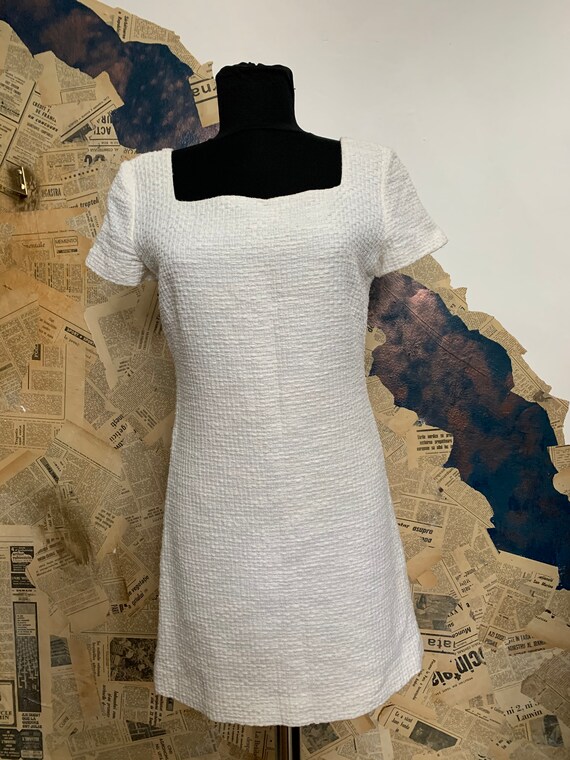Ferretti studio dress/ White dress/ White minni dr