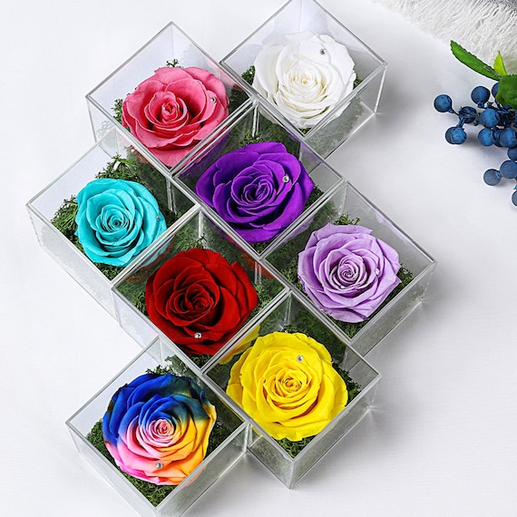 Mother's Day Square Preserved Flower Box