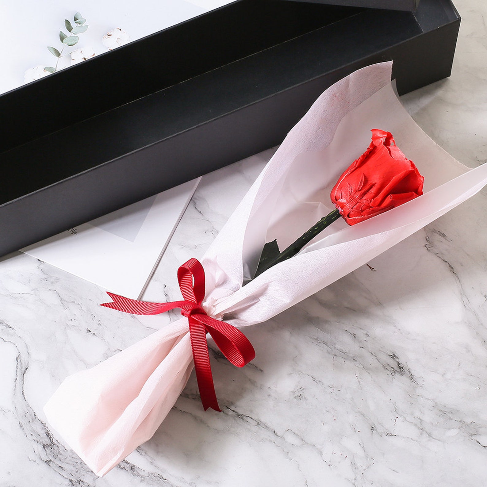 LongStem Single Red Rose Romantic Gift Box for Etsy
