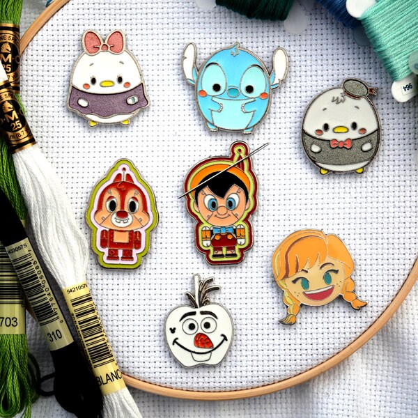 Frozen Anna Olaf | Daisy Donald Duck |Stitch | Dale | Pinocchio | Needle Minder Disney